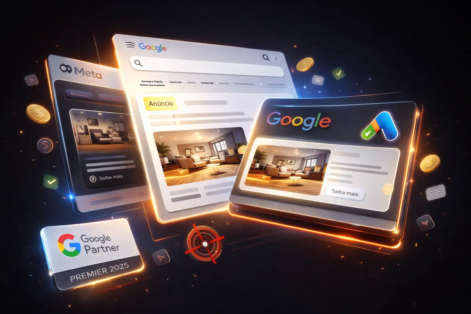 Empresa de tráfego pago para loja de pisos com foco em orçamento e captação local